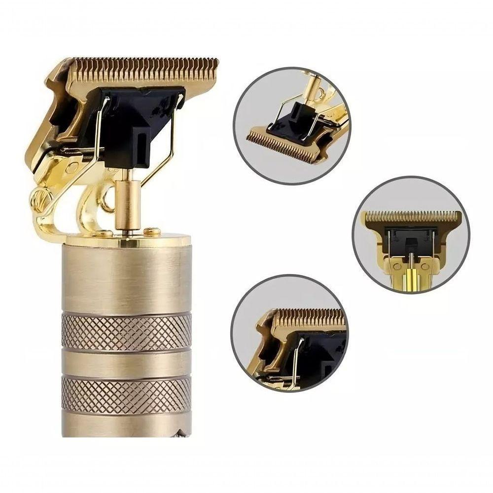 Máquina Cortar Cabelo Fazer Aparar Barba Acabamento Dragão - 4