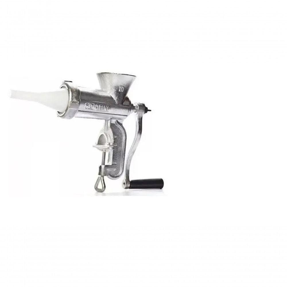 Moedor De Carne N 10 + Jogo De Funil Para Fazer Linguiça - 5