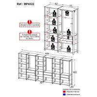 Guarda-roupas Closet Modulado 405cm 6 Peças Com 6 Gavetas E Cabideiros Multimóveis Mp4322 - Branco Branco - 5