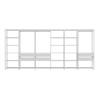 Guarda-roupas Closet Modulado 405cm 6 Peças Com 6 Gavetas E Cabideiros Multimóveis Mp4322 - Branco Branco - 7