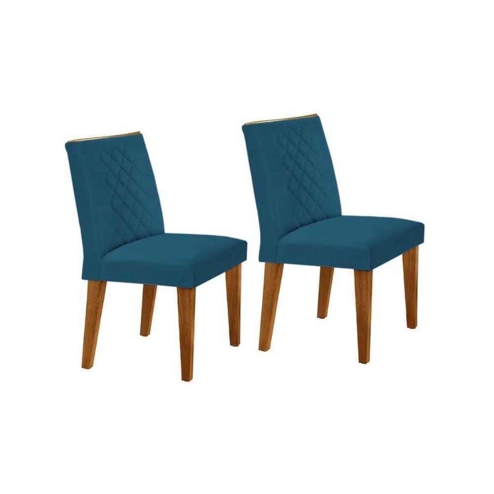 Kit 2 Cadeiras Sala Jantar Jade 2 Un Imbuia-capuccino-suede Capuccino - Rufato - 5