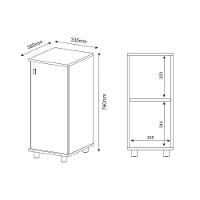 Bancada Multiuso P- área Serviço Bl3306 C- 1 Porta Branco - Tecno Mobili