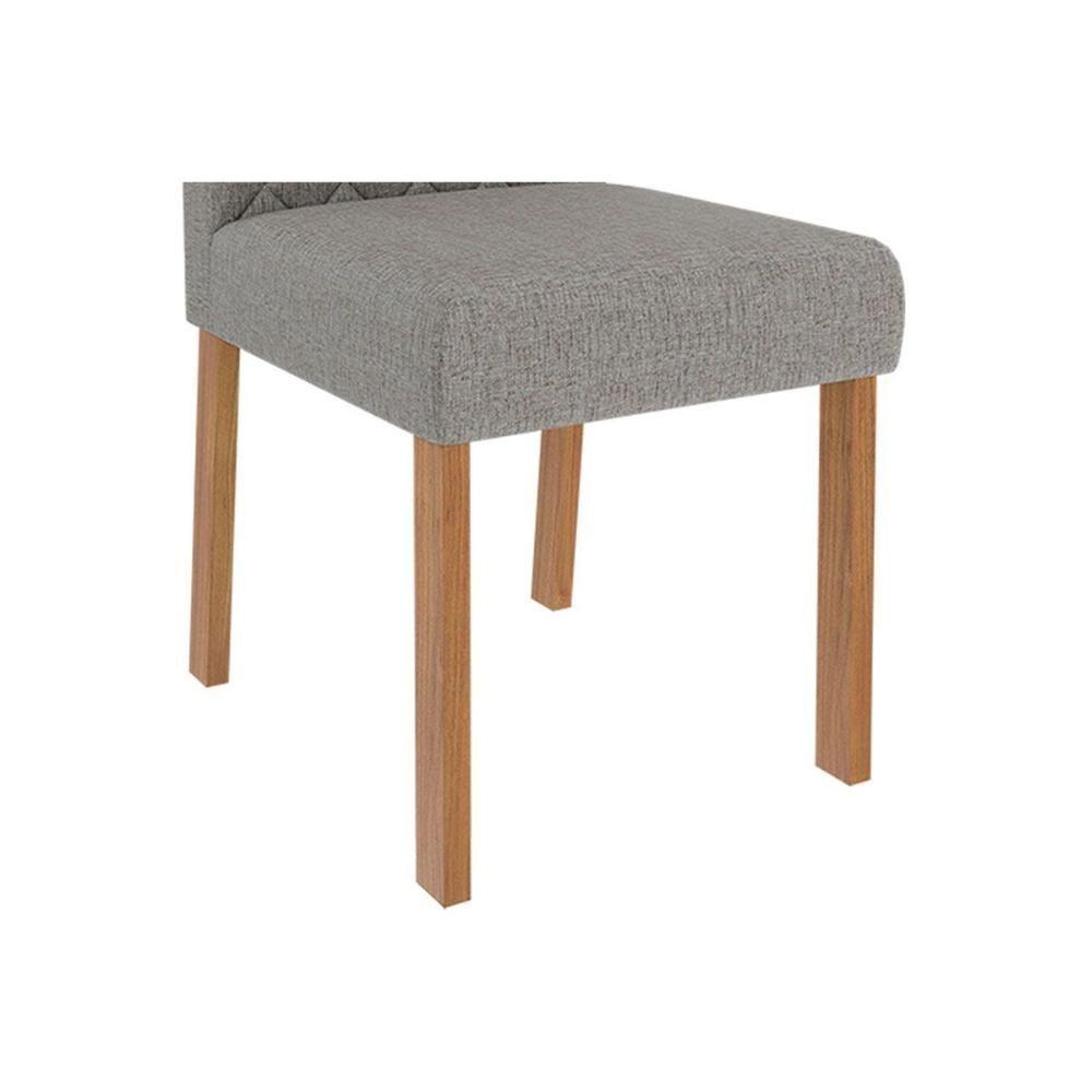 Kit 2 Cadeiras Sala Jantar Paola Wood 2 Un Madeirado-suede Nude Bege - Cimol - 6