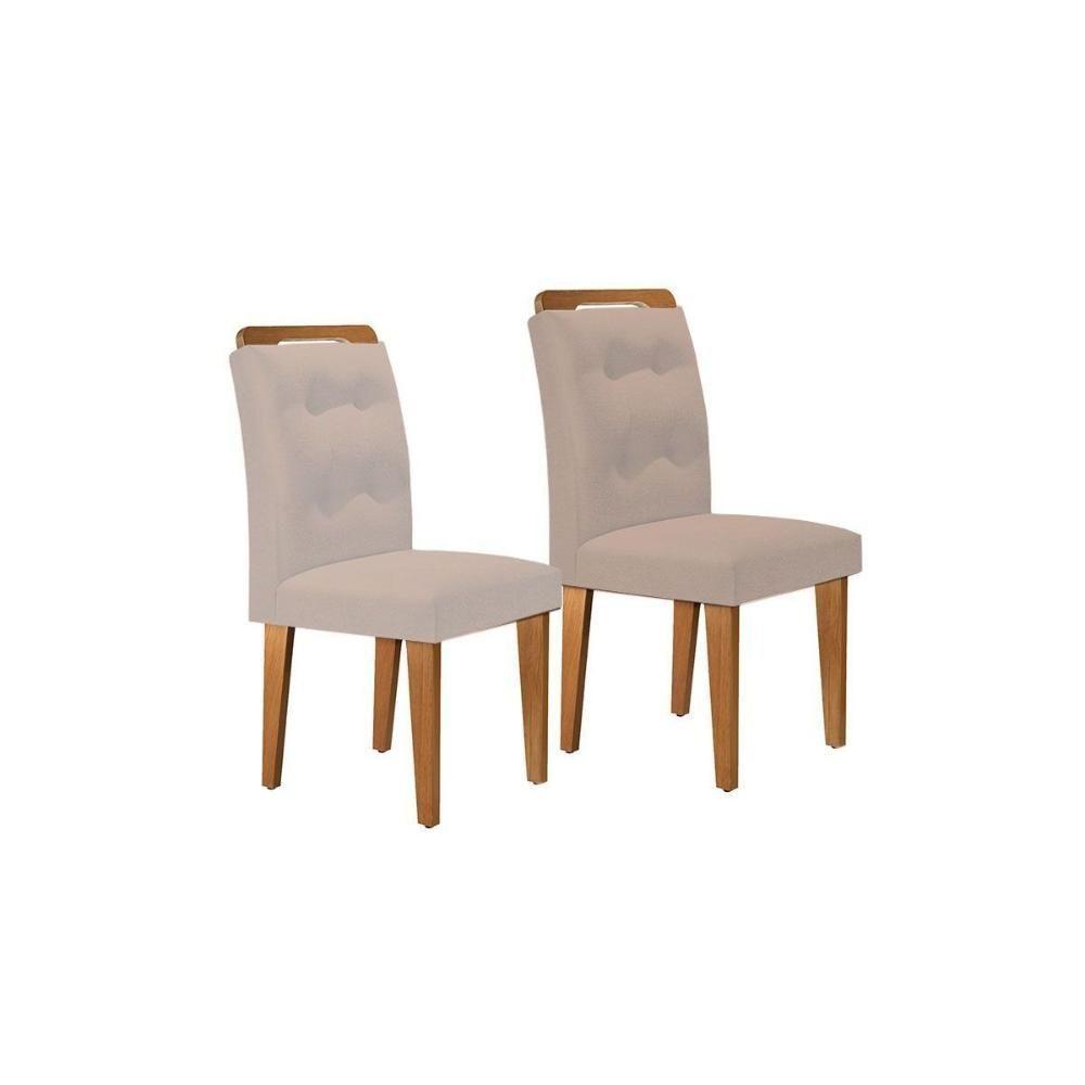 Kit 2 Cadeiras Sala Jantar Imperatriz 2 Un Imbuia-capuccino-suede Creme - Rufato - 1