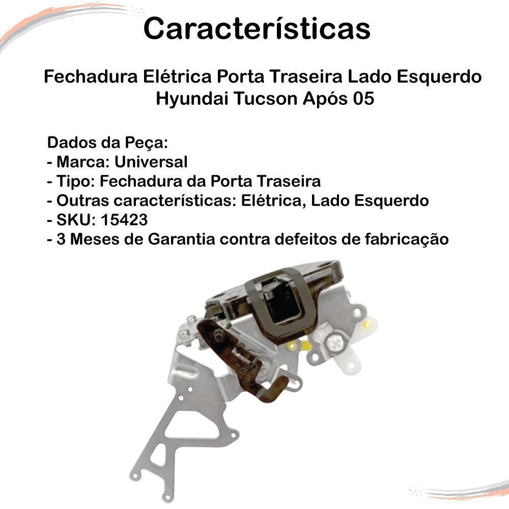 Fechadura Porta Traseira Lado Esquerdo Tucson Após 05 [f103] - 3
