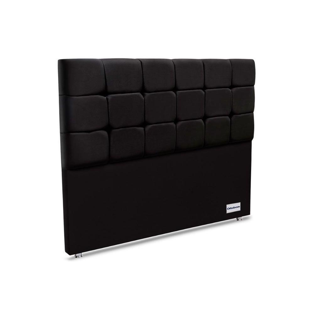 Cabeceira Cama Box Estofada Piave Veluto Queen - Suede Preto - Ortobom - 1