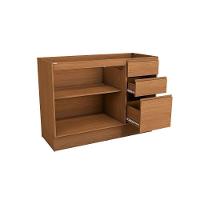 Módulos De Cozinha Kappesberg Ciela Balcão Ciela R626 C- 2 Portas E 3 Gavetas S- Tampo 120cm Canela-kappesberg