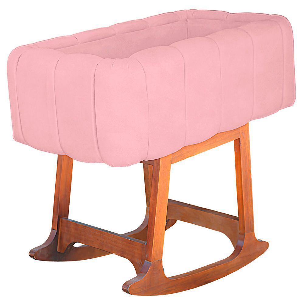 Moises Balanço Com Colchão Para Baby Cor Rosa Bebe - 1