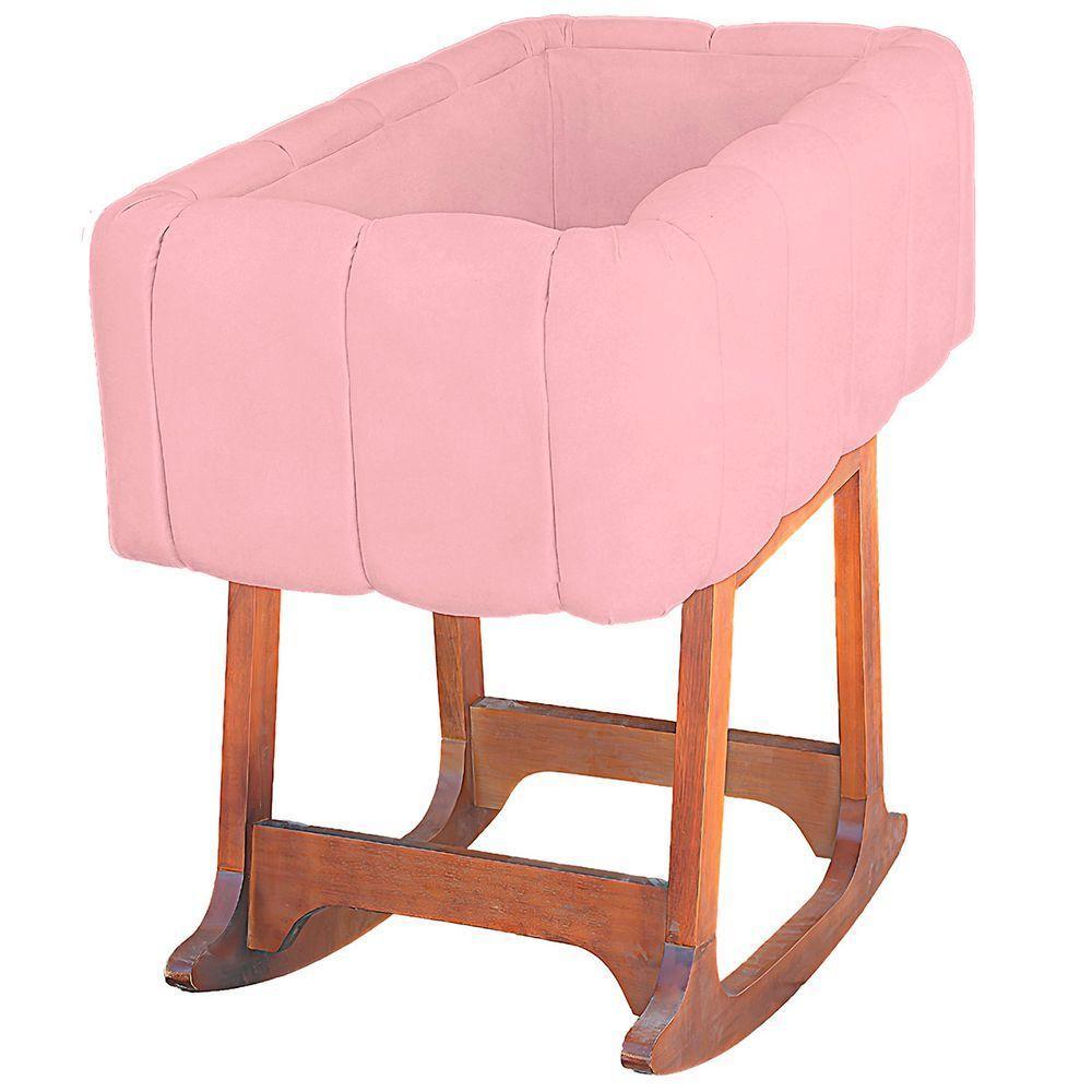 Moises Balanço Com Colchão Para Baby Cor Rosa Bebe - 8