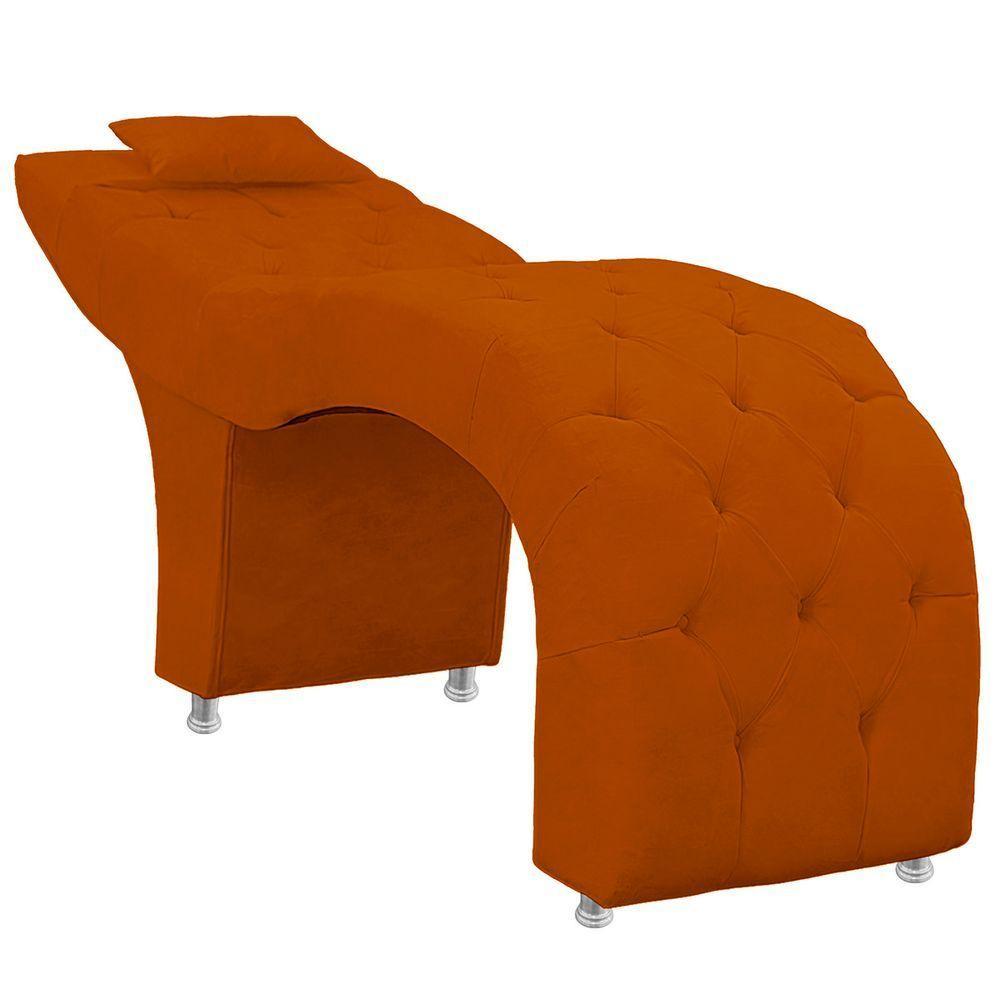 Maca Estofada Capitone Julia Para Estetica Facial Sombrancelha E Cilios Suede Cor Terracota - 5