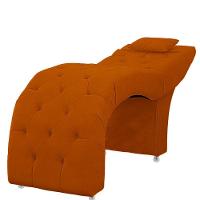 Maca Estofada Capitone Julia Para Estetica Facial Sombrancelha E Cilios Suede Cor Terracota - 1