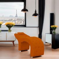 Maca Estofada Capitone Julia Para Estetica Facial Sombrancelha E Cilios Suede Cor Terracota - 6