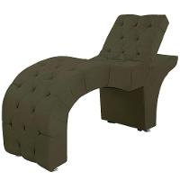 Maca Capitone Reclinável Estofada Para Estetica Facial Sombrancelha E Cílios Suede Yasmim Cor Chocolate - 1