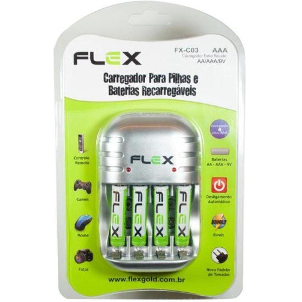 Carregador De Pilhas Aa-aaa-9v Fxc03aaa Bivolt Flex [f002] - 1
