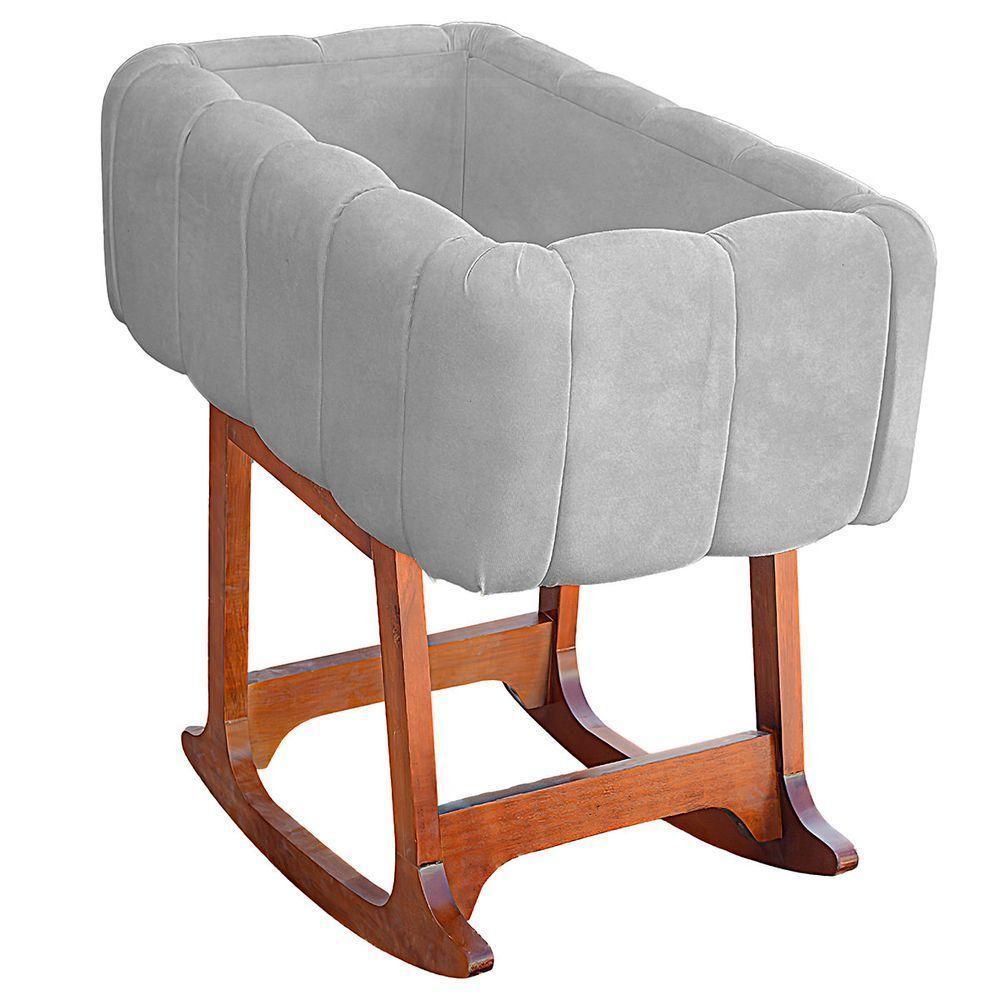 Moises Balanço Com Colchão Para Baby Cor Cinza Claro - 6