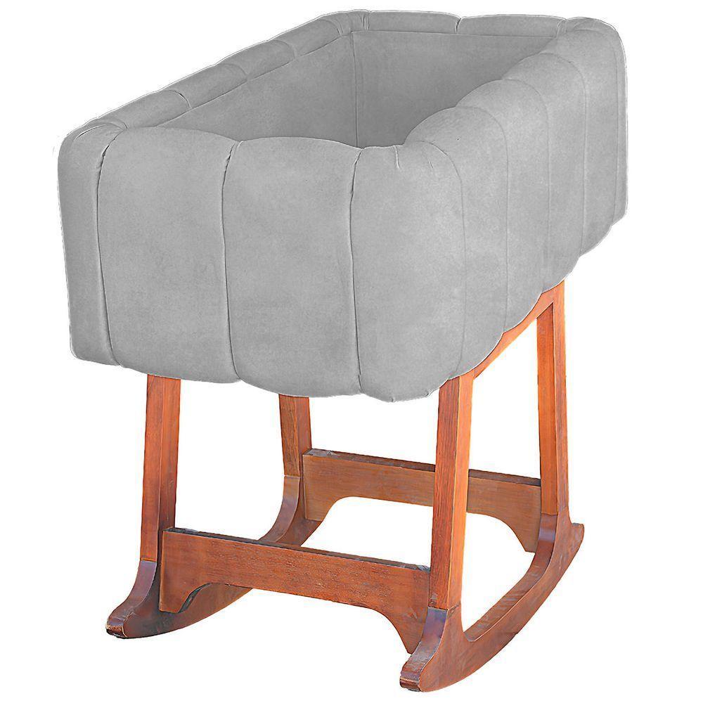 Moises Balanço Com Colchão Para Baby Cor Cinza Claro - 8