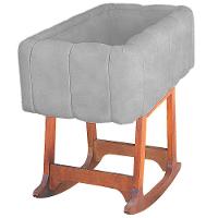 Moises Balanço Com Colchão Para Baby Cor Cinza Claro - 8