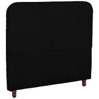 Cabeceira Casal Queen Estofada Para Cama Box Lizza Veludo Cor Preto - 5