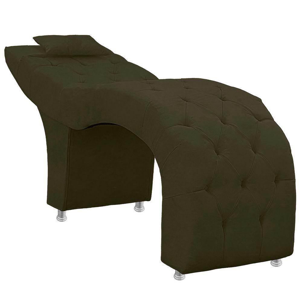 Maca Estofada Capitone Julia Para Estetica Facial Sombrancelha E Cilios Suede Cor Chocolate - 5