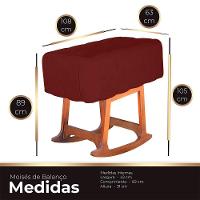 Moises Balanço Com Colchão Para Baby Cor Marsala - 2