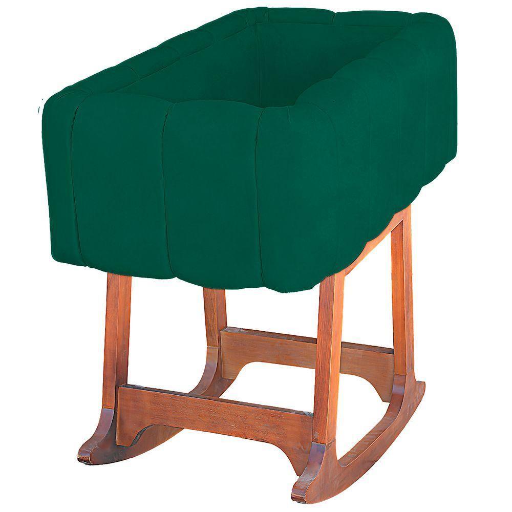 Moises Balanço Com Colchão Para Baby Cor Verde Esmeralda - 8