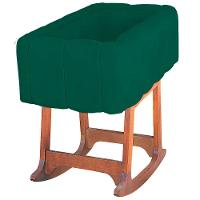 Moises Balanço Com Colchão Para Baby Cor Verde Esmeralda - 8