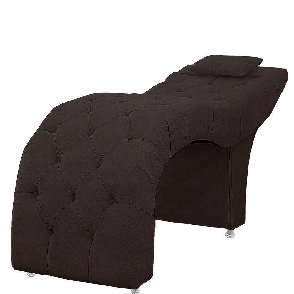 Maca Estofada Capitone Julia Para Estetica Facial Sombrancelha E Cilios Suede Cor Marrom - 1