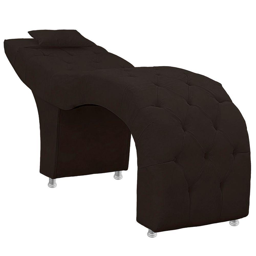 Maca Estofada Capitone Julia Para Estetica Facial Sombrancelha E Cilios Suede Cor Marrom - 5