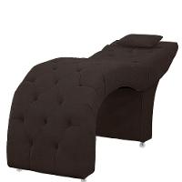 Maca Estofada Capitone Julia Para Estetica Facial Sombrancelha E Cilios Suede Cor Marrom - 1