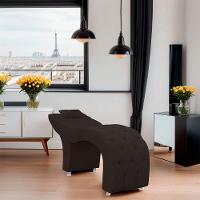 Maca Estofada Capitone Julia Para Estetica Facial Sombrancelha E Cilios Suede Cor Marrom - 6