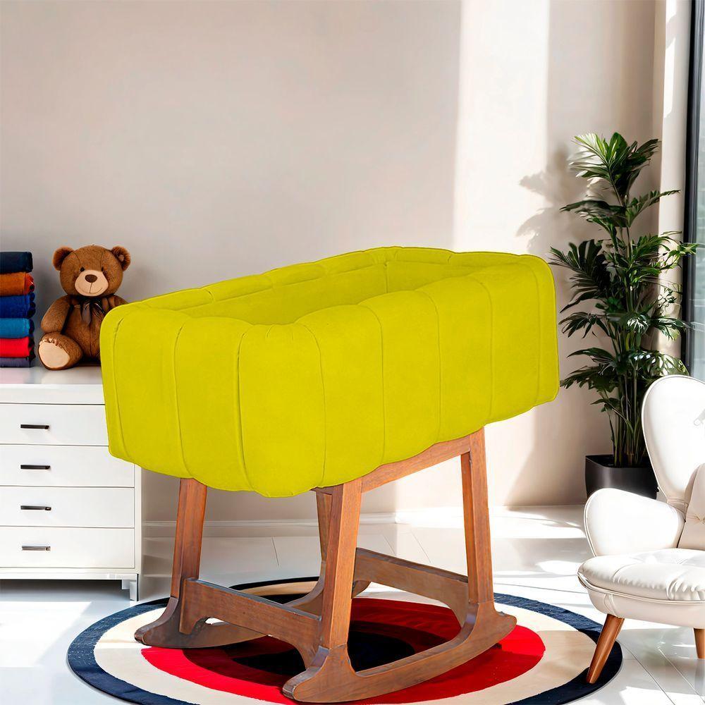 Moises Balanço Com Colchão Para Baby Cor Amarelo - 7