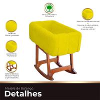 Moises Balanço Com Colchão Para Baby Cor Amarelo - 2