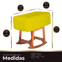 Moises Balanço Com Colchão Para Baby Cor Amarelo - 3