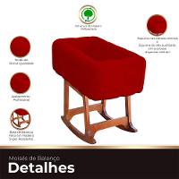 Moises Balanço Com Colchão Para Baby Cor Vermelho - 2