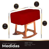 Moises Balanço Com Colchão Para Baby Cor Vermelho - 3