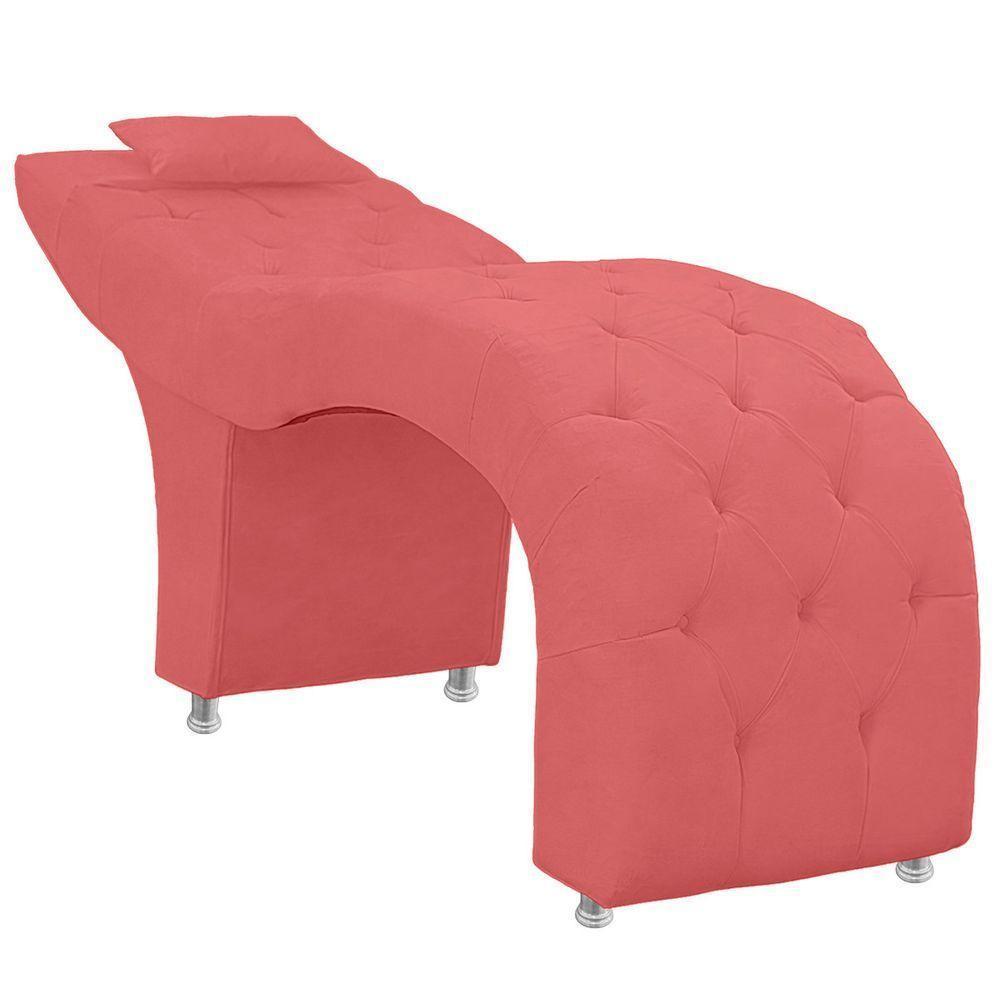 Maca Estofada Capitone Julia Para Estetica Facial Sombrancelha E Cilios Suede Cor Rose - 5