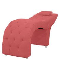 Maca Estofada Capitone Julia Para Estetica Facial Sombrancelha E Cilios Suede Cor Rose - 1