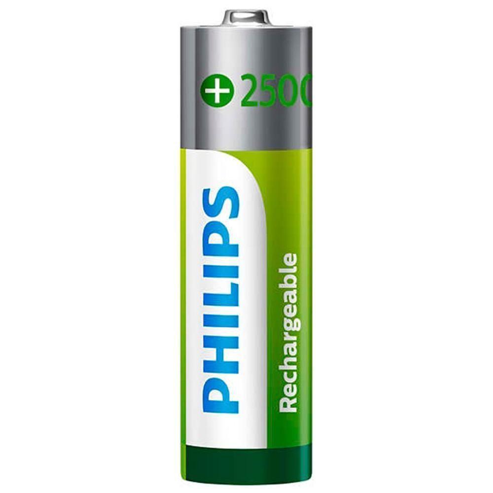 4 Pilhas Recarregaveis Aa Philips [f108] - 2