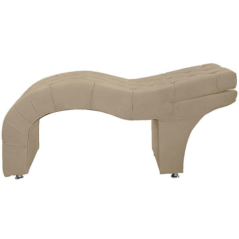 Maca Capitone Reclinável Estofada Para Estetica Facial Sombrancelha E Cílios Suede Yasmim Cor Bege Médio - 3