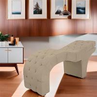 Maca Capitone Reclinável Estofada Para Estetica Facial Sombrancelha E Cílios Suede Yasmim Cor Bege Médio