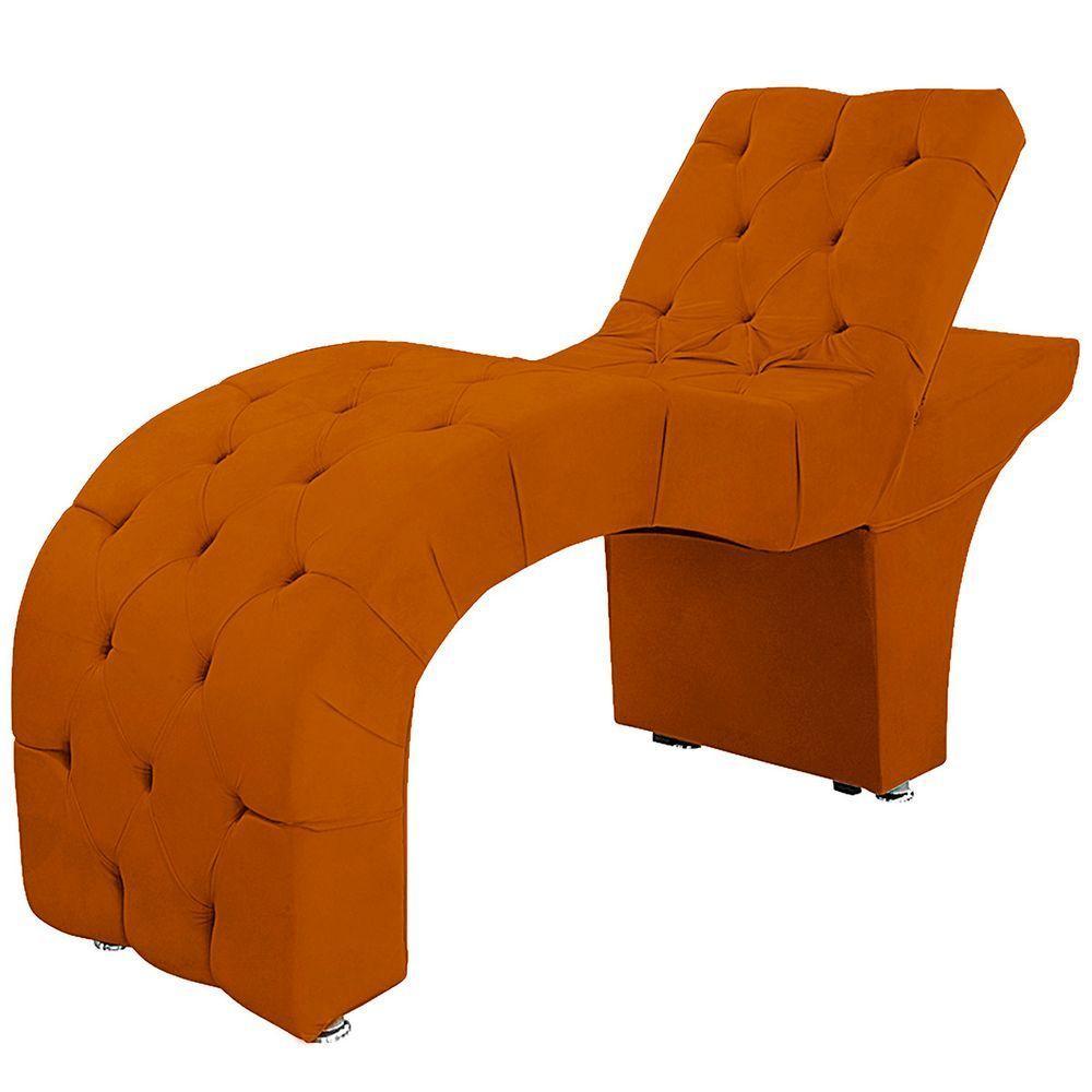 Maca Capitone Reclinável Estofada Para Estetica Facial Sombrancelha E Cílios Suede Yasmim Cor Terracota - 5