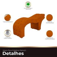 Maca Capitone Reclinável Estofada Para Estetica Facial Sombrancelha E Cílios Suede Yasmim Cor Terracota - 2