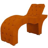 Maca Capitone Reclinável Estofada Para Estetica Facial Sombrancelha E Cílios Suede Yasmim Cor Terracota - 5