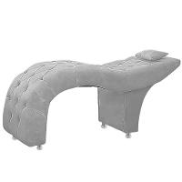 Maca Estofada Capitone Julia Para Estetica Facial Sombrancelha E Cilios Suede Cor Cinza Claro - 6