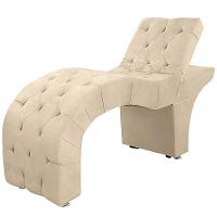 Maca Capitone Reclinável Estofada Para Estetica Facial Sombrancelha E Cílios Suede Yasmim Cor Cinza Claro - 1