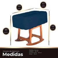 Moises Balanço Com Colchão Para Baby Cor Azul Marinho - 2