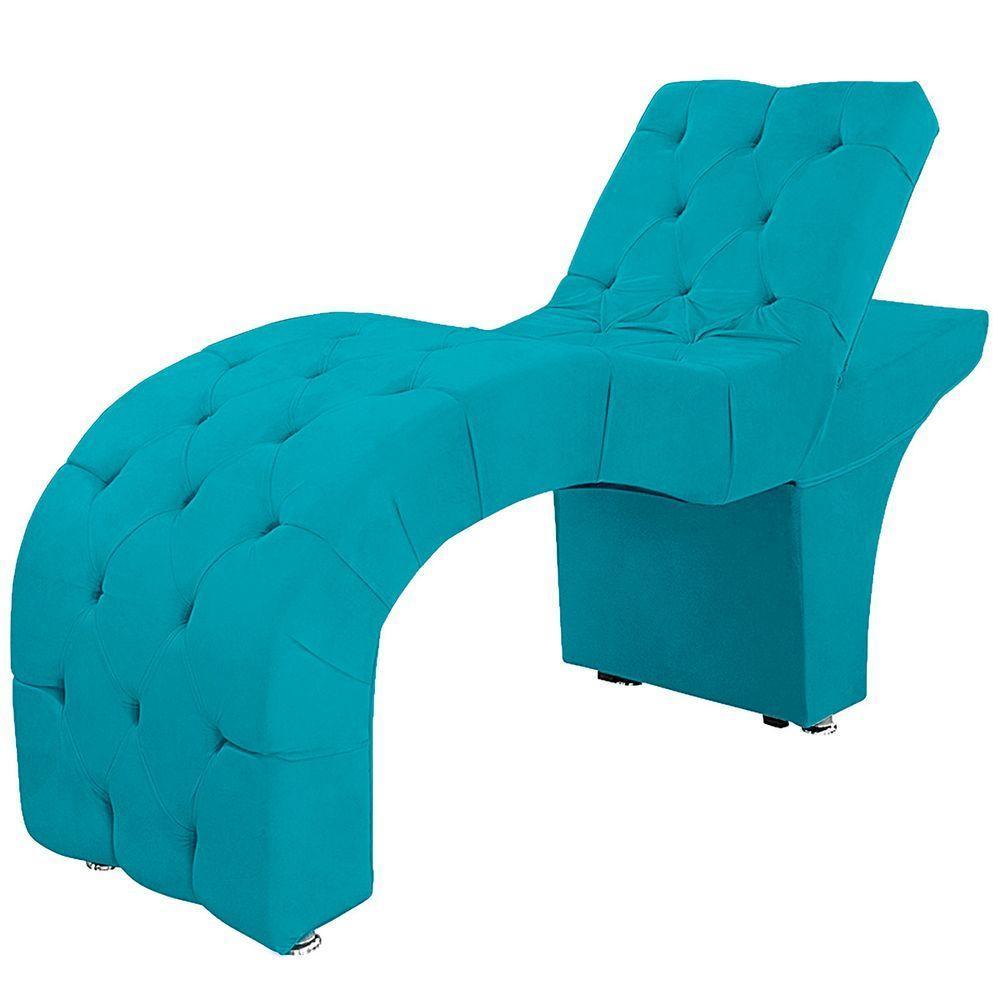 Maca Capitone Reclinável Estofada Para Estetica Facial Sombrancelha E Cílios Suede Yasmim Cor Azul Claro - 5