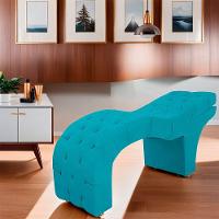 Maca Capitone Reclinável Estofada Para Estetica Facial Sombrancelha E Cílios Suede Yasmim Cor Azul Claro