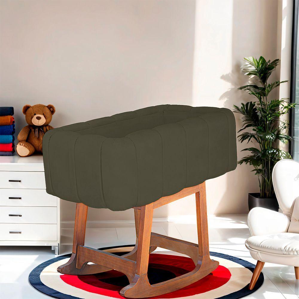 Moises Balanço Com Colchão Para Baby Cor Chocolate - 7