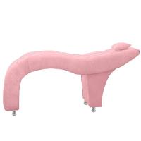 Maca Estofada Capitone Julia Para Estetica Facial Sombrancelha E Cilios Suede Cor Rosa Bebe - 2